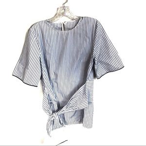 Victoria Beckham Pinstripe Silk Blouse